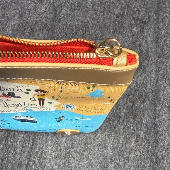 Spartina 449 Red and Gold Zippered Pouch - Picture 7 of 7